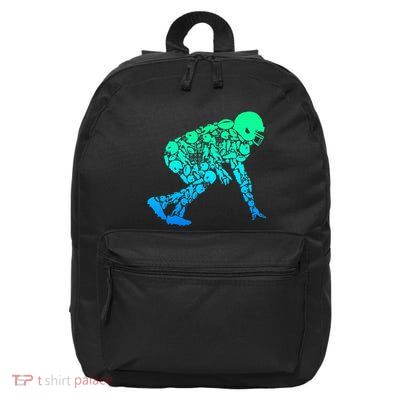 Football Lineman American Football 16 in Basic Backpack