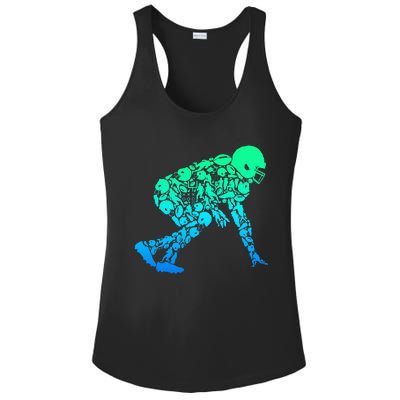 Football Lineman American Football Ladies PosiCharge Competitor Racerback Tank