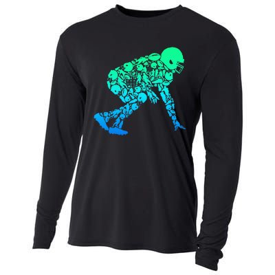 Football Lineman American Football Cooling Performance Long Sleeve Crew