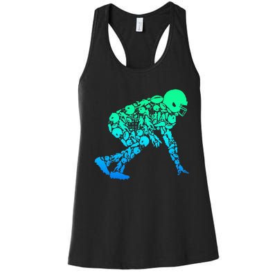 Football Lineman American Football Women's Racerback Tank