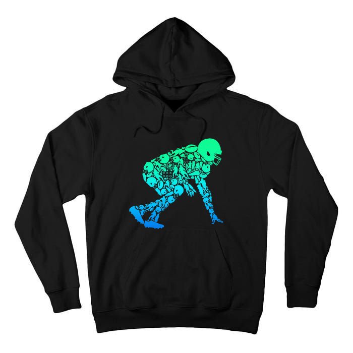 Football Lineman American Football Tall Hoodie