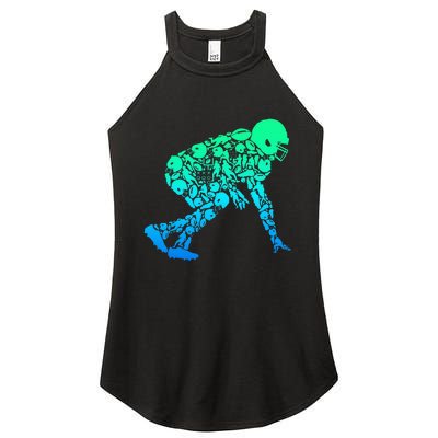 Football Lineman American Football Women's Perfect Tri Rocker Tank