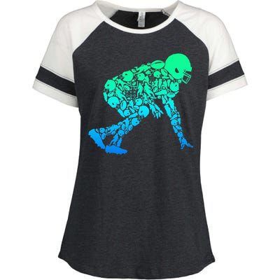 Football Lineman American Football Enza Ladies Jersey Colorblock Tee