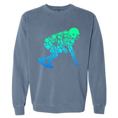 Football Lineman American Football Garment-Dyed Sweatshirt