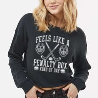 Feels Like A Penalty Box Kind Of Day Cropped Pullover Crew