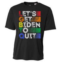 Funny LGBTQ Anti Biden Lets Get Biden To Quite Cooling Performance Crew T-Shirt