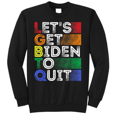 Funny LGBTQ Anti Biden Lets Get Biden To Quite Sweatshirt