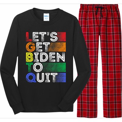 Funny LGBTQ Anti Biden Lets Get Biden To Quite Long Sleeve Pajama Set