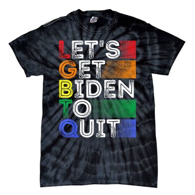 Funny LGBTQ Anti Biden Lets Get Biden To Quite Tie-Dye T-Shirt