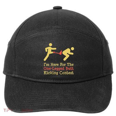 Funny Leg Ampu One Legged Butt Kicking Contest 7-Panel Snapback Hat