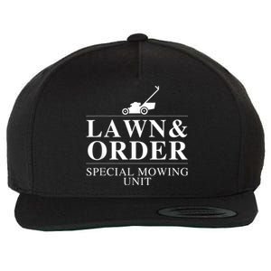 Funny Lawn And Order Special Mowing Unit Gift Wool Snapback Cap