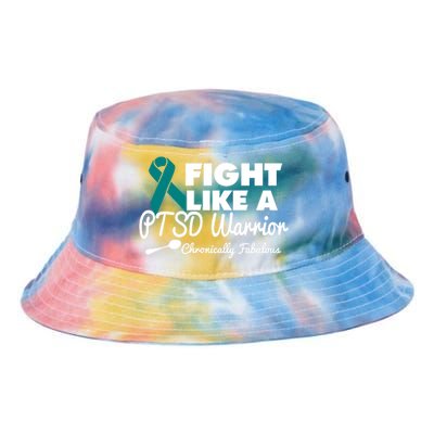 Fight Like A Ptsd Warrior Gift Tie Dye Newport Bucket Hat