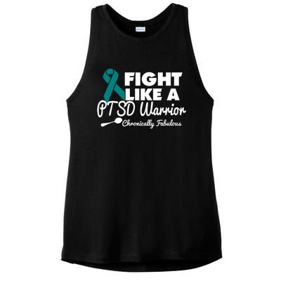 Fight Like A Ptsd Warrior Gift Ladies PosiCharge Tri-Blend Wicking Tank