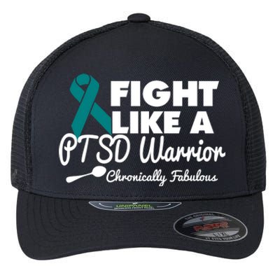 Fight Like A Ptsd Warrior Gift Flexfit Unipanel Trucker Cap