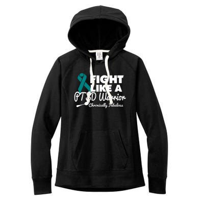 Fight Like A Ptsd Warrior Gift Women's Fleece Hoodie