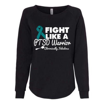 Fight Like A Ptsd Warrior Gift Womens California Wash Sweatshirt