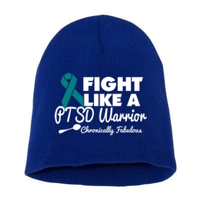 Fight Like A Ptsd Warrior Gift Short Acrylic Beanie