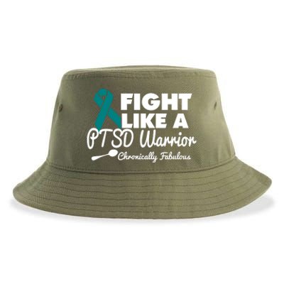 Fight Like A Ptsd Warrior Gift Sustainable Bucket Hat