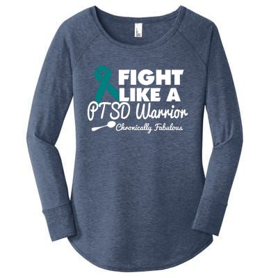 Fight Like A Ptsd Warrior Gift Women's Perfect Tri Tunic Long Sleeve Shirt