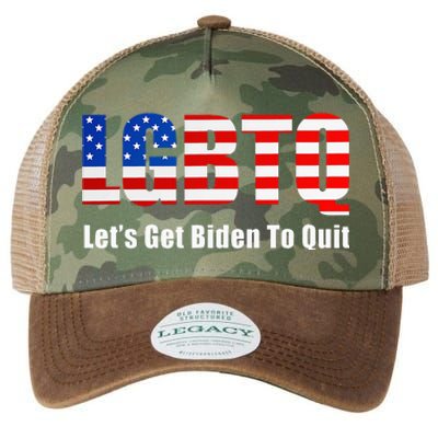 Funny Lgbtq Anti Biden LetS Get Biden To Quite Legacy Tie Dye Trucker Hat