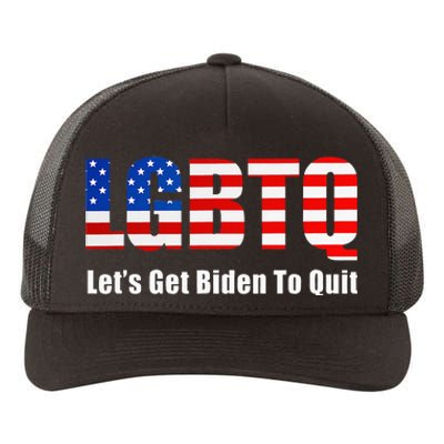 Funny Lgbtq Anti Biden LetS Get Biden To Quite Yupoong Adult 5-Panel Trucker Hat