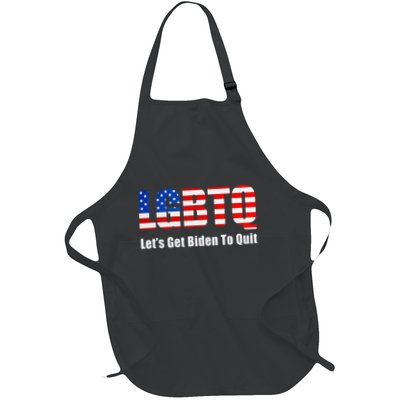 Funny Lgbtq Anti Biden LetS Get Biden To Quite Full-Length Apron With Pockets