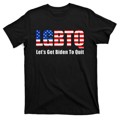 Funny Lgbtq Anti Biden LetS Get Biden To Quite T-Shirt