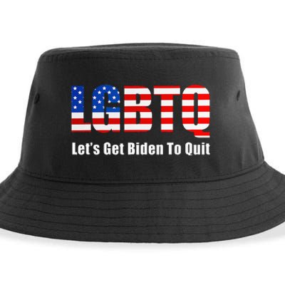 Funny Lgbtq Anti Biden LetS Get Biden To Quite Sustainable Bucket Hat