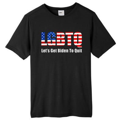 Funny Lgbtq Anti Biden LetS Get Biden To Quite Tall Fusion ChromaSoft Performance T-Shirt