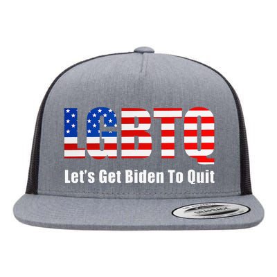 Funny Lgbtq Anti Biden LetS Get Biden To Quite Flat Bill Trucker Hat