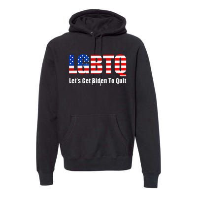 Funny Lgbtq Anti Biden LetS Get Biden To Quite Premium Hoodie