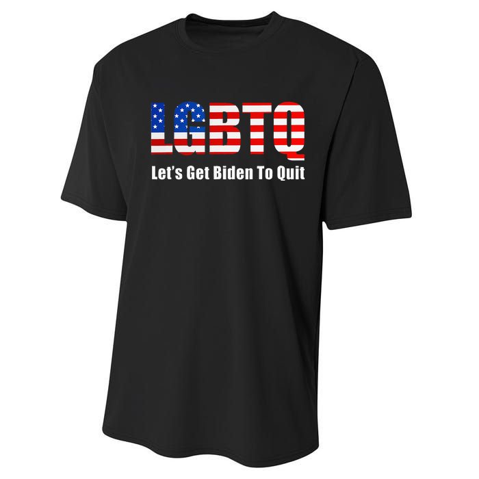 Funny Lgbtq Anti Biden LetS Get Biden To Quite Performance Sprint T-Shirt