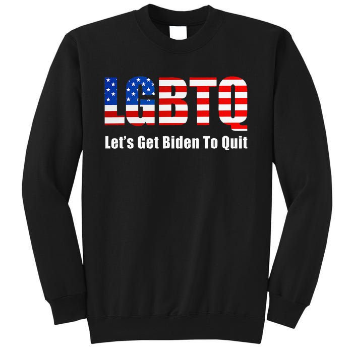 Funny Lgbtq Anti Biden LetS Get Biden To Quite Tall Sweatshirt