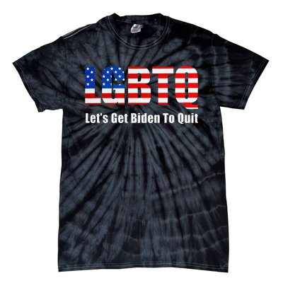 Funny Lgbtq Anti Biden LetS Get Biden To Quite Tie-Dye T-Shirt