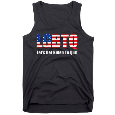 Funny Lgbtq Anti Biden LetS Get Biden To Quite Tank Top