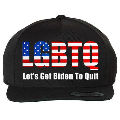 Funny Lgbtq Anti Biden LetS Get Biden To Quite Wool Snapback Cap