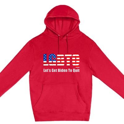 Funny Lgbtq Anti Biden LetS Get Biden To Quite Premium Pullover Hoodie