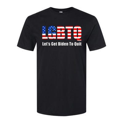 Funny Lgbtq Anti Biden LetS Get Biden To Quite Softstyle CVC T-Shirt