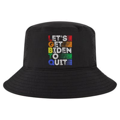 Funny Lgbtq Anti Biden LetS Get Biden To Quite Cool Comfort Performance Bucket Hat