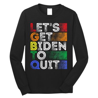 Funny Lgbtq Anti Biden LetS Get Biden To Quite Long Sleeve Shirt