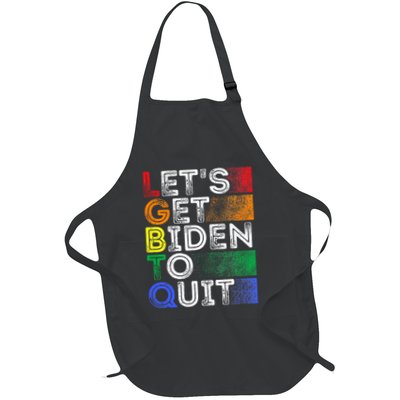 Funny Lgbtq Anti Biden LetS Get Biden To Quite Full-Length Apron With Pockets