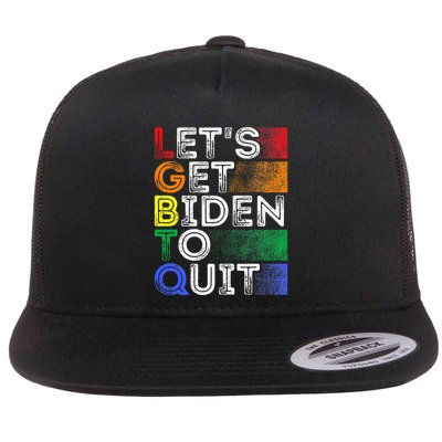 Funny Lgbtq Anti Biden LetS Get Biden To Quite Flatbill Hat