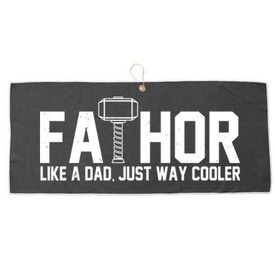 Fathor Like A Dad Just Way Cooler Father's Day Large Microfiber Waffle Golf Towel