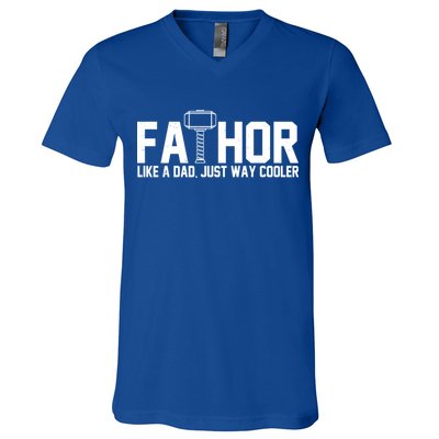 Fathor Like A Dad Just Way Cooler Father's Day V-Neck T-Shirt