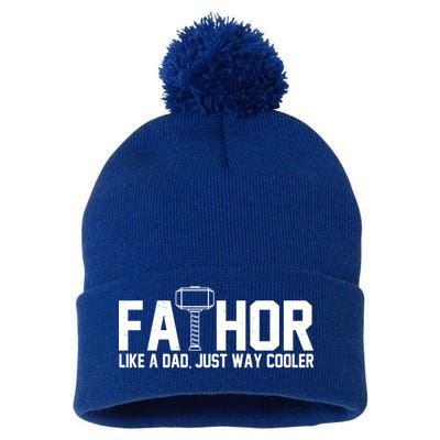Fathor Like A Dad Just Way Cooler Father's Day Pom Pom 12in Knit Beanie