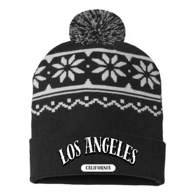 Funny Los Angeles California Gift USA-Made Snowflake Beanie