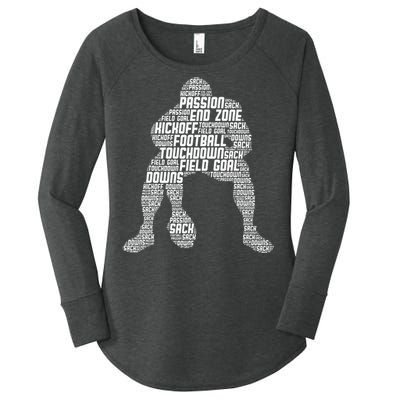 Football Lineman American Football Women's Perfect Tri Tunic Long Sleeve Shirt