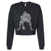 Football Lineman American Football Cropped Pullover Crew