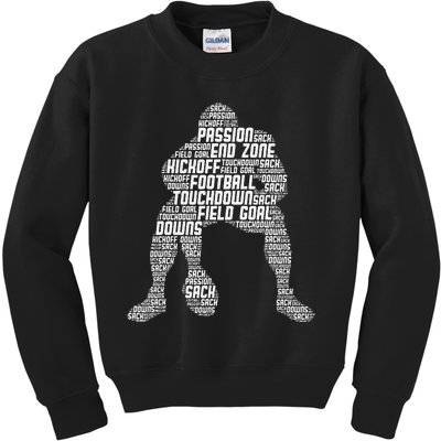 Football Lineman American Football Kids Sweatshirt