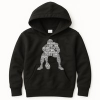 Football Lineman American Football Kids Hoodie